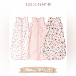 YooFoss Sleep Sack Bundle 12–18 Months Organic Cotton 3 Pack